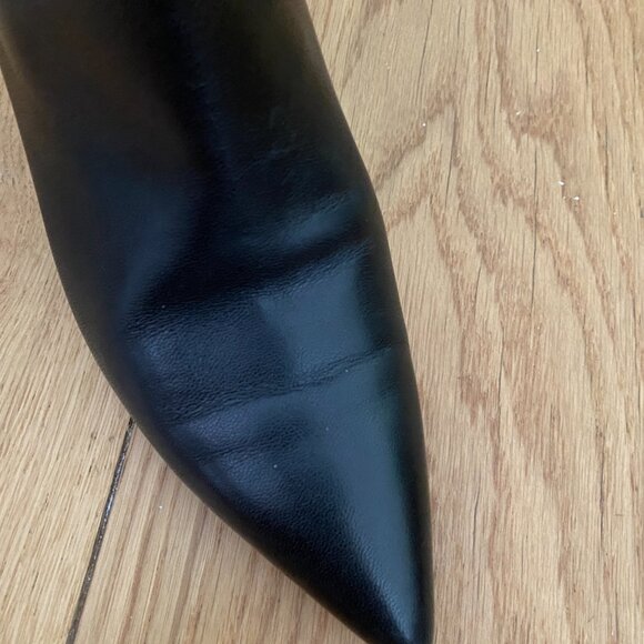 Stuart Weitzman Black Leather Ankle Boots with Heel Size 6 - Picture 8 of 16